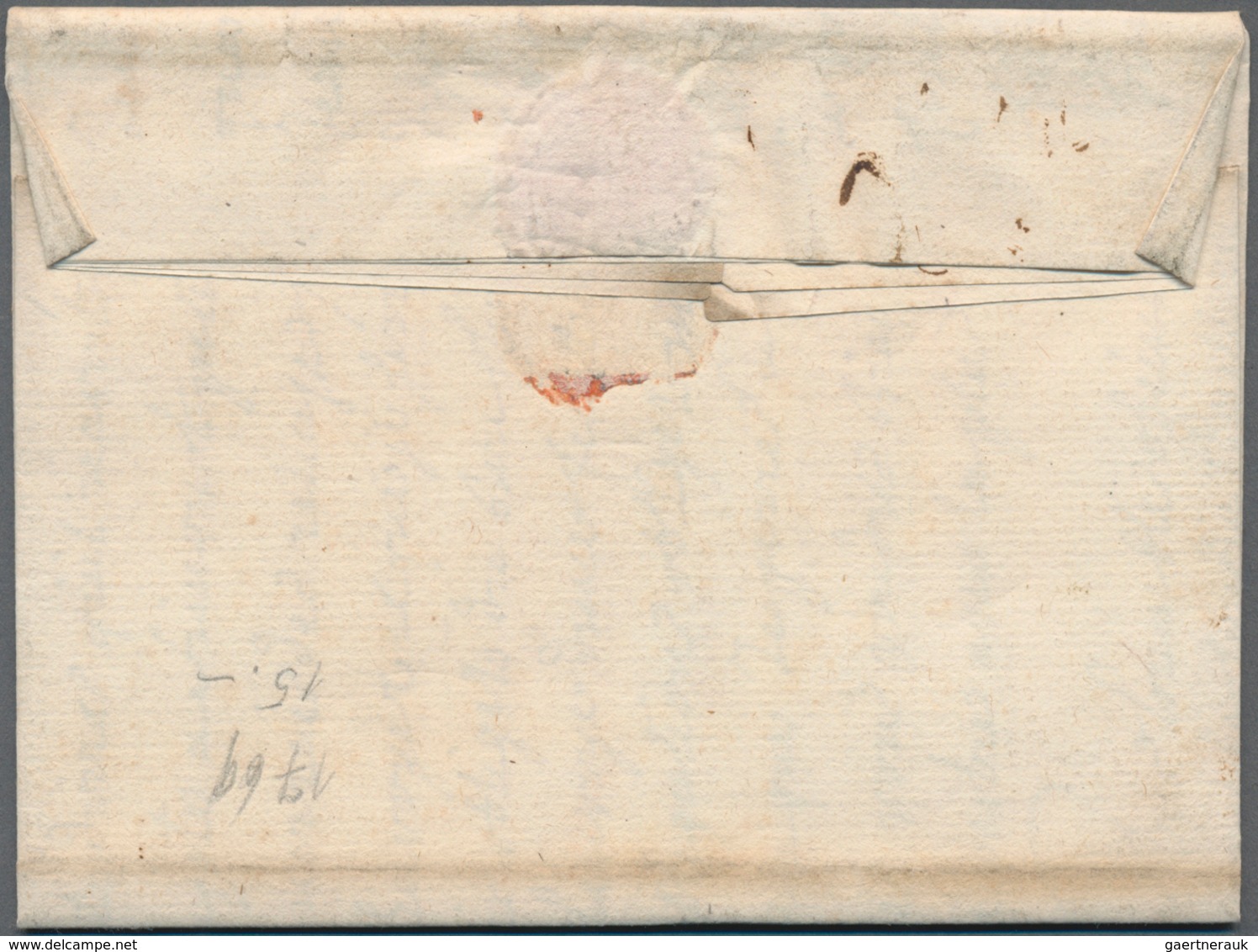 Frankreich - Vorphila: 1769, "ST. QTIN" (St. Quentin) One-liner On Complete Folded Letter To Berune - 1792-1815: Départements Conquis