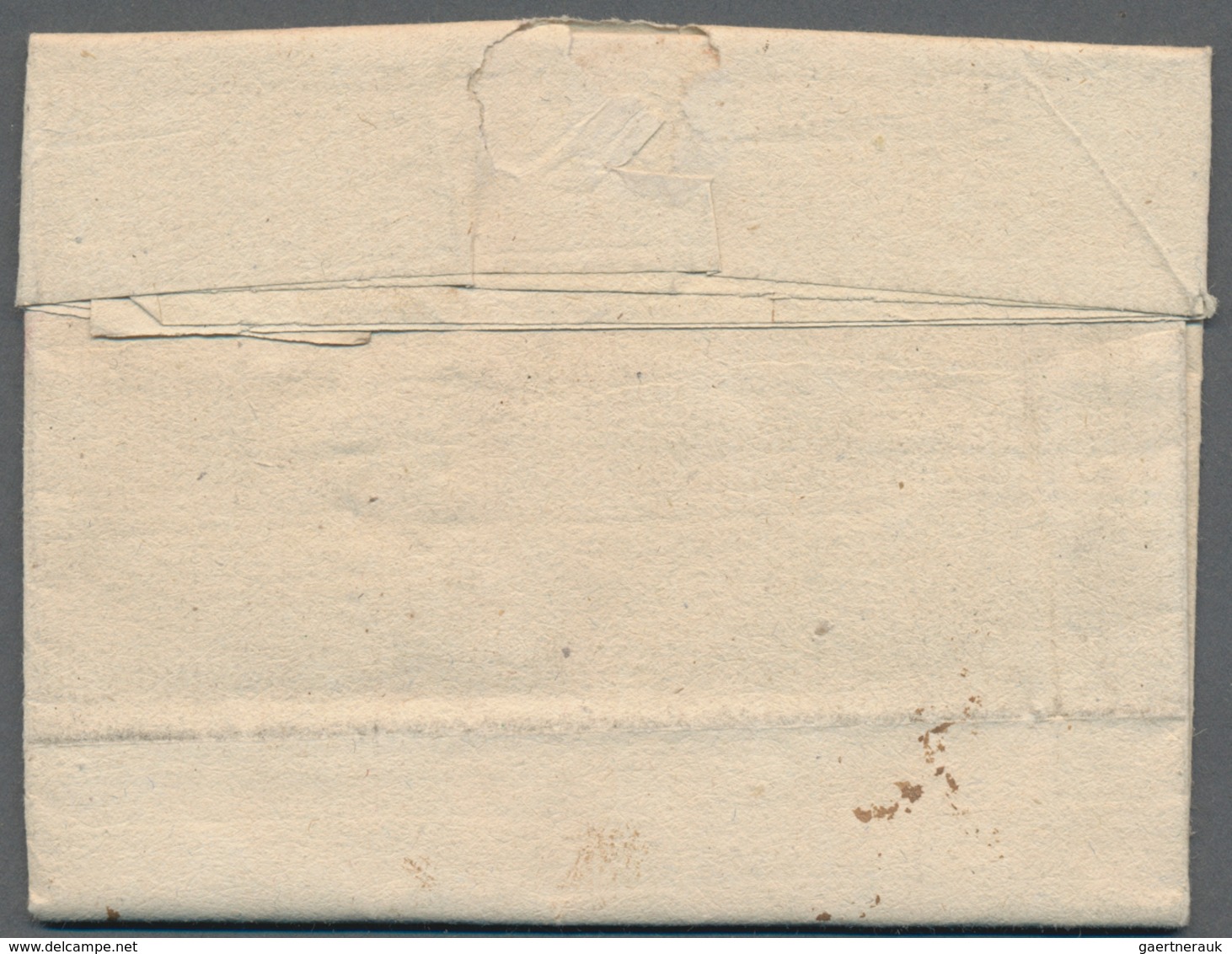 Frankreich - Vorphila: 1785, "BAINS EN LNE" One-liner (Lenain No. 1 = 21 Points) On Complete Folded - 1792-1815: Départements Conquis