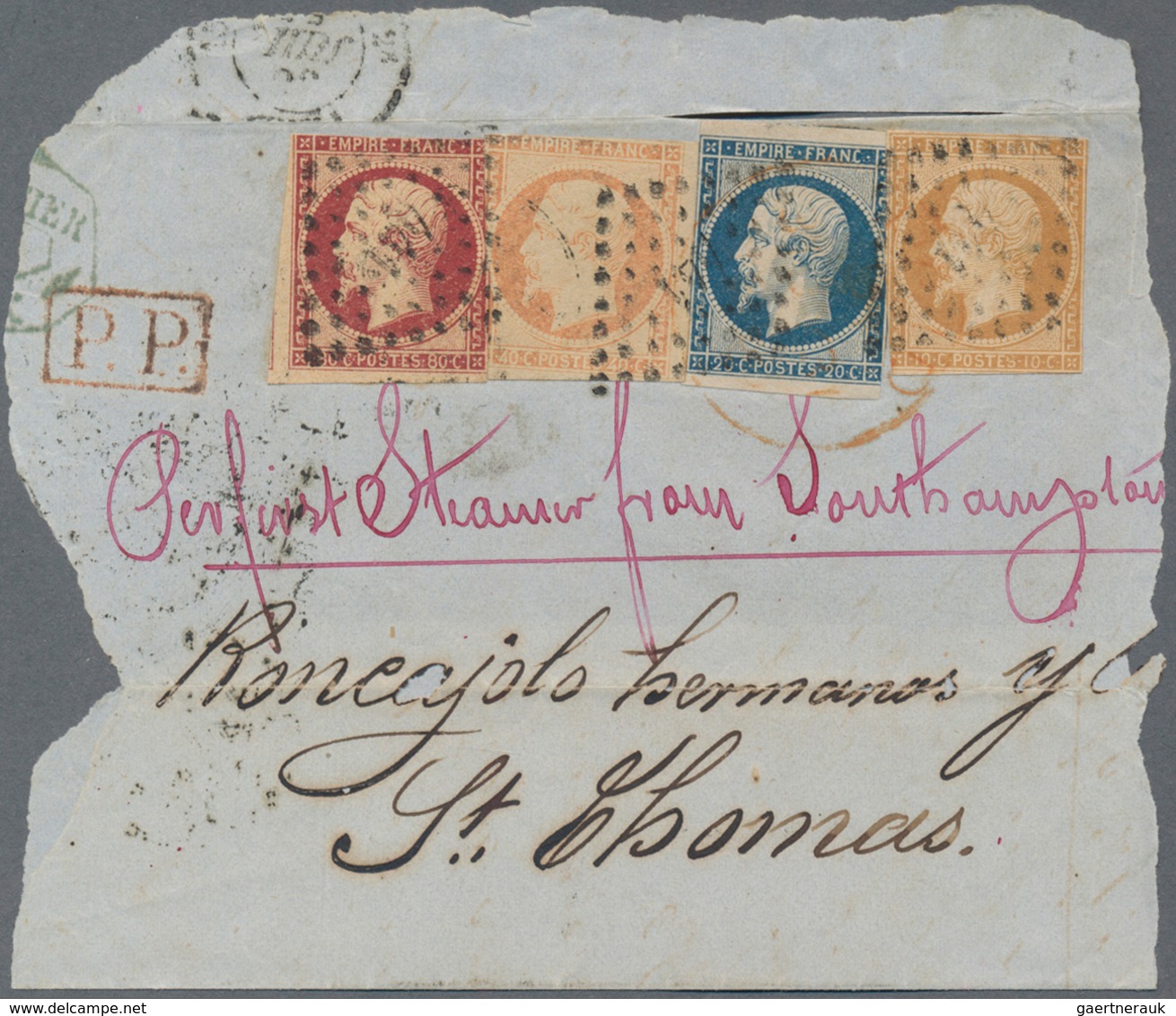 Frankreich: 1855, 10,20, 40 And 80 C Napoleon III - EMPIRE FRANC, Mostly Three Sides Well Margined A - Unused Stamps