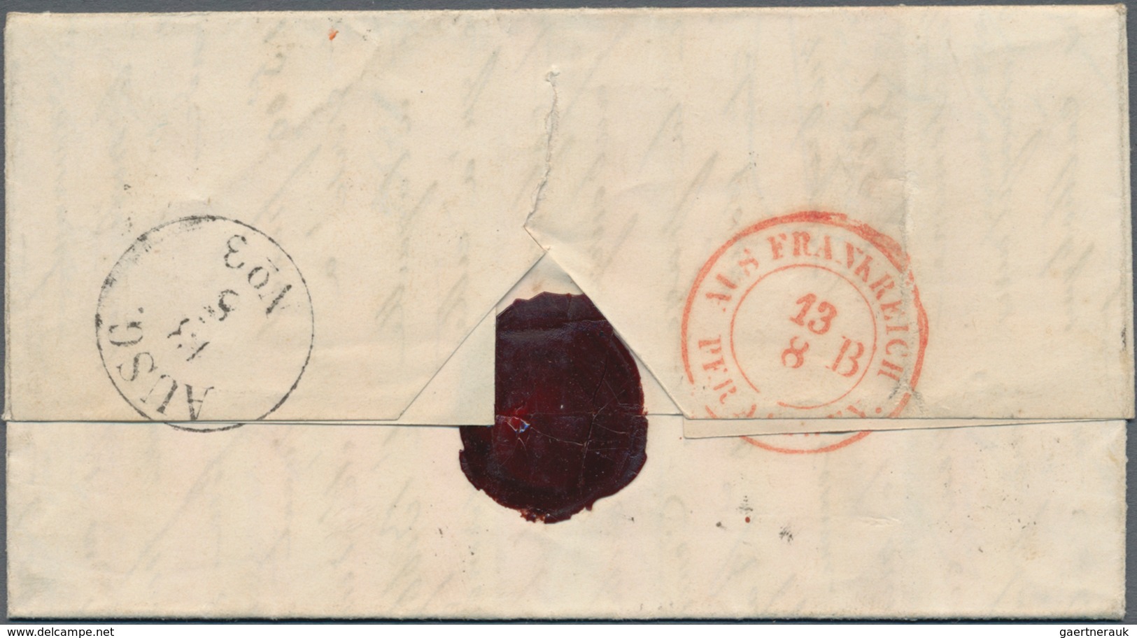 Frankreich: 1856, Two Covers Both Of One Correspondence Sent From Paris Via Aachen (transit Cancel O - Unused Stamps