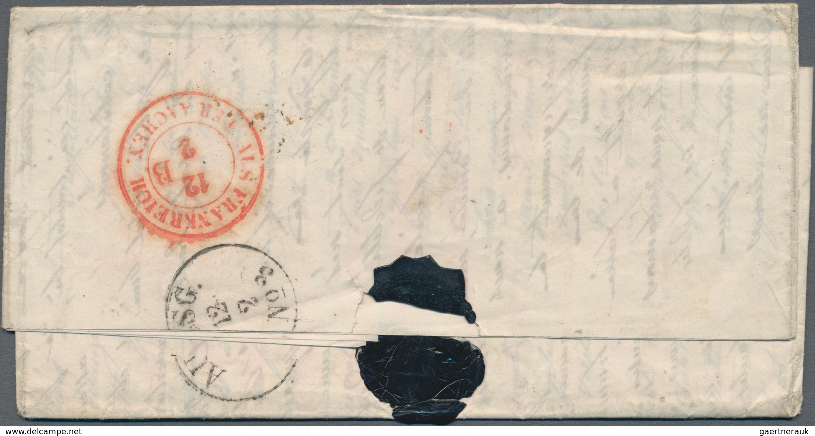 Frankreich: 1856, Two Covers Both Of One Correspondence Sent From Paris Via Aachen (transit Cancel O - Unused Stamps