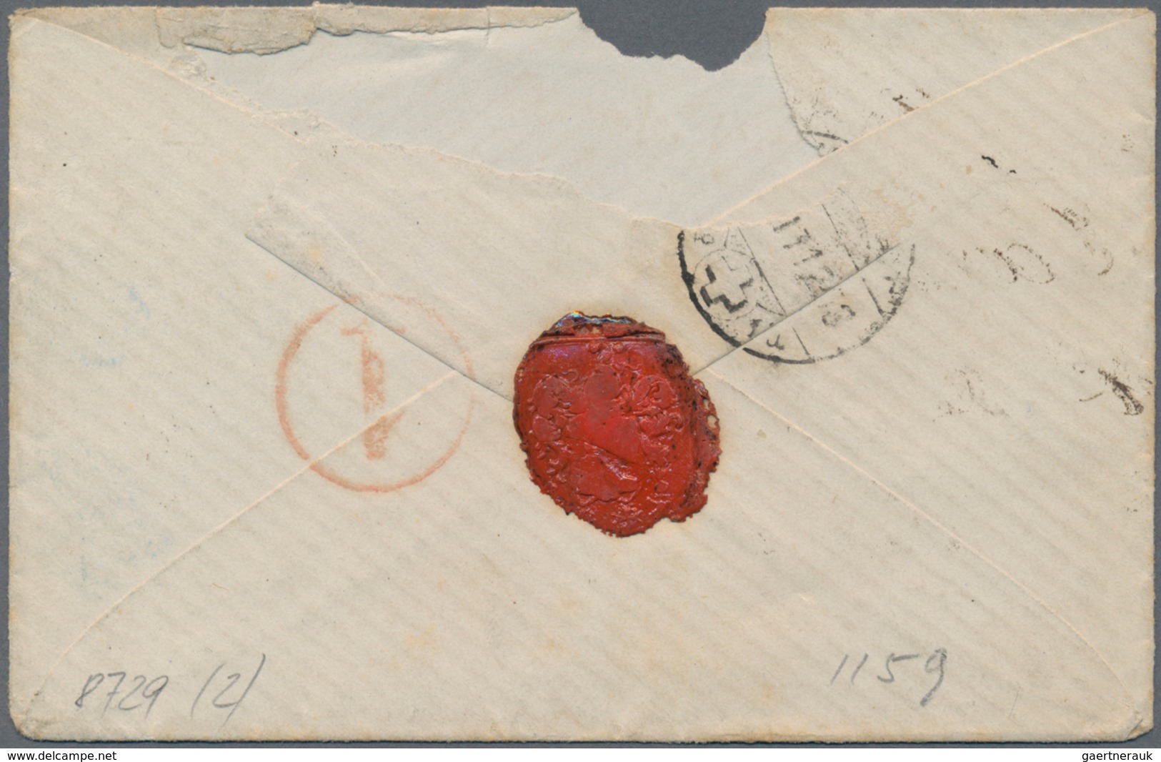 Frankreich: 1871, 10 C Brown Full-/wide Margins On A Small Cover From Cannes To Switzerland, Envelop - Ungebraucht