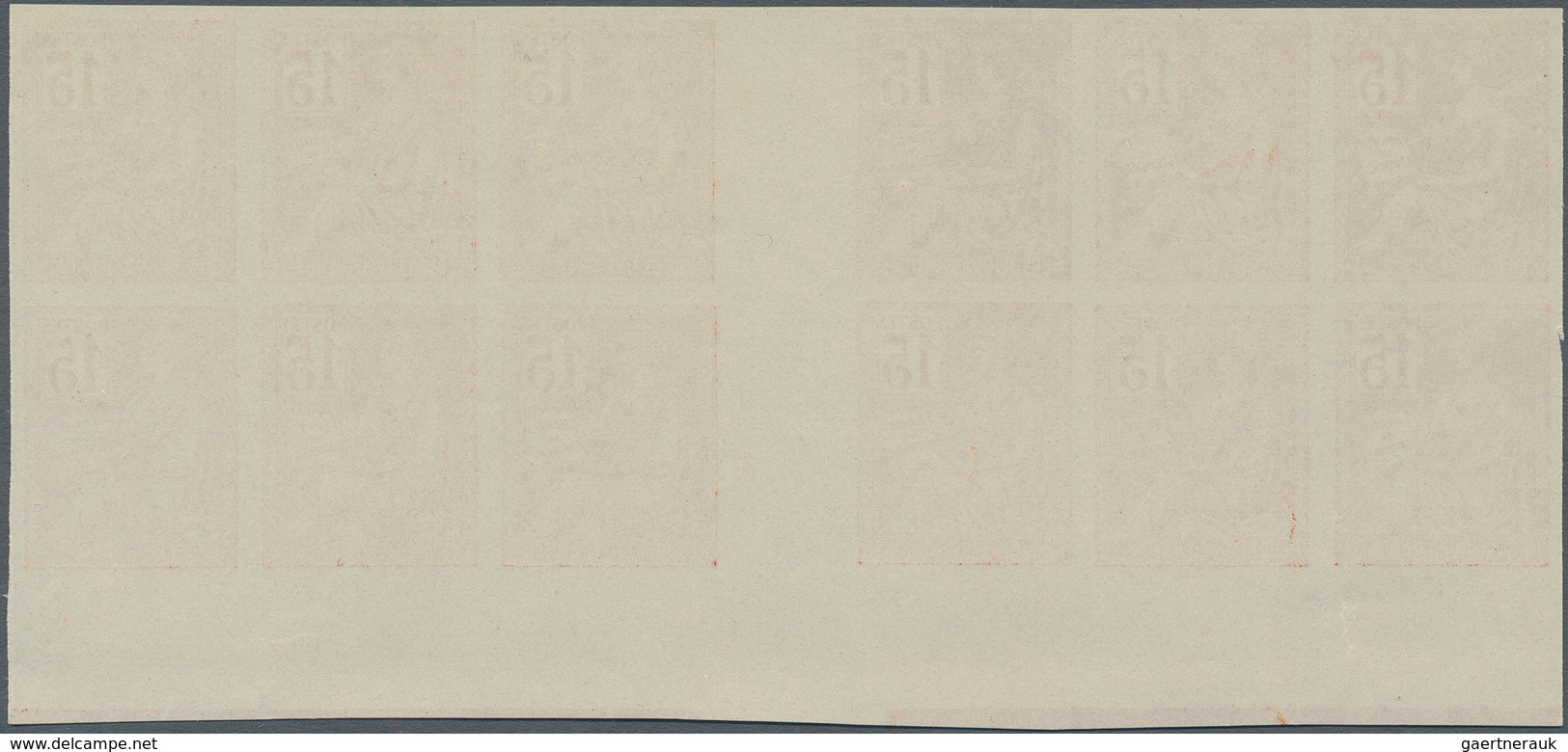 Frankreich: 1900, Mouchon 15c. Orange, Essay In Issued Colour And Design On Ungummed Paper, Bottom M - Ungebraucht