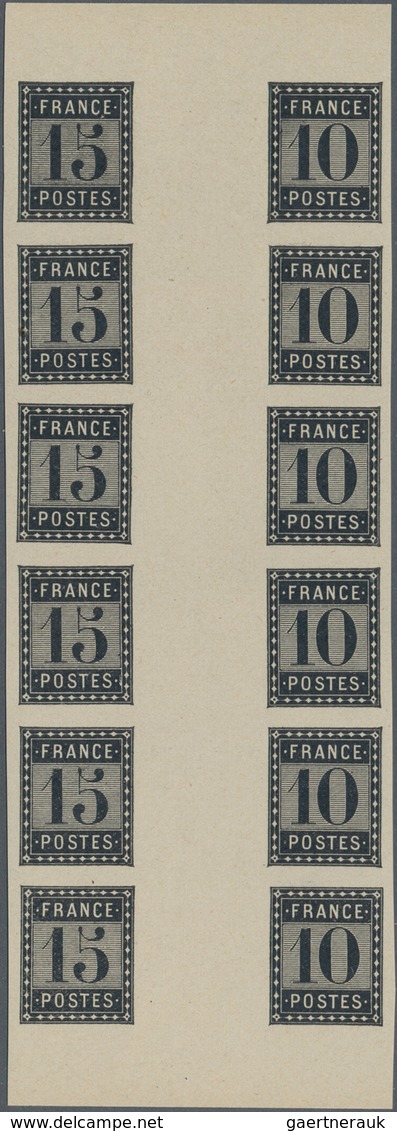 Frankreich: 1903, ESSAY DE L'IMPRIMERIE NATIONALE Imperf. 10c. Black And 15c. Black 'FRANCE / POSTES - Ungebraucht