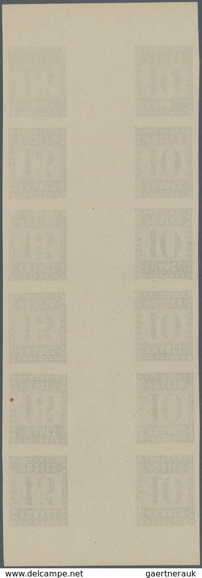 Frankreich: 1903, ESSAY DE L'IMPRIMERIE NATIONALE Imperf. 10c. Black And 15c. Black 'FRANCE / POSTES - Ungebraucht