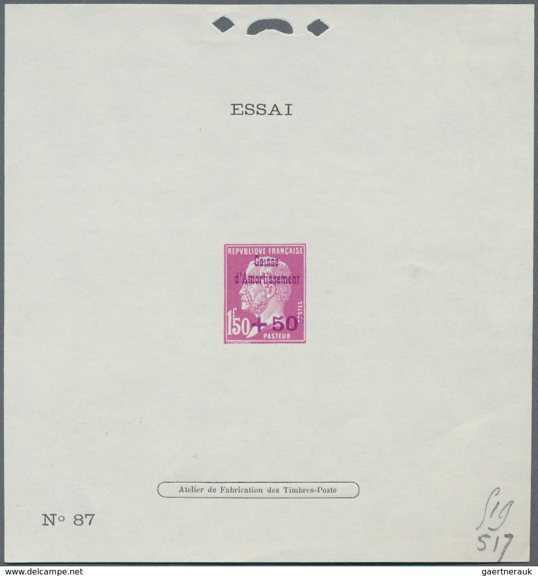 Frankreich: 1927, National Debt Fund, Complete Set Of Three Values Each As Essai (numbered Epreuve D - Ungebraucht