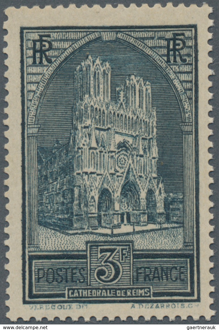 Frankreich: 1931, Definitive 3fr. "Reims Cathredral", Better Type IV, Fresh Colour And Well Perforat - Ungebraucht