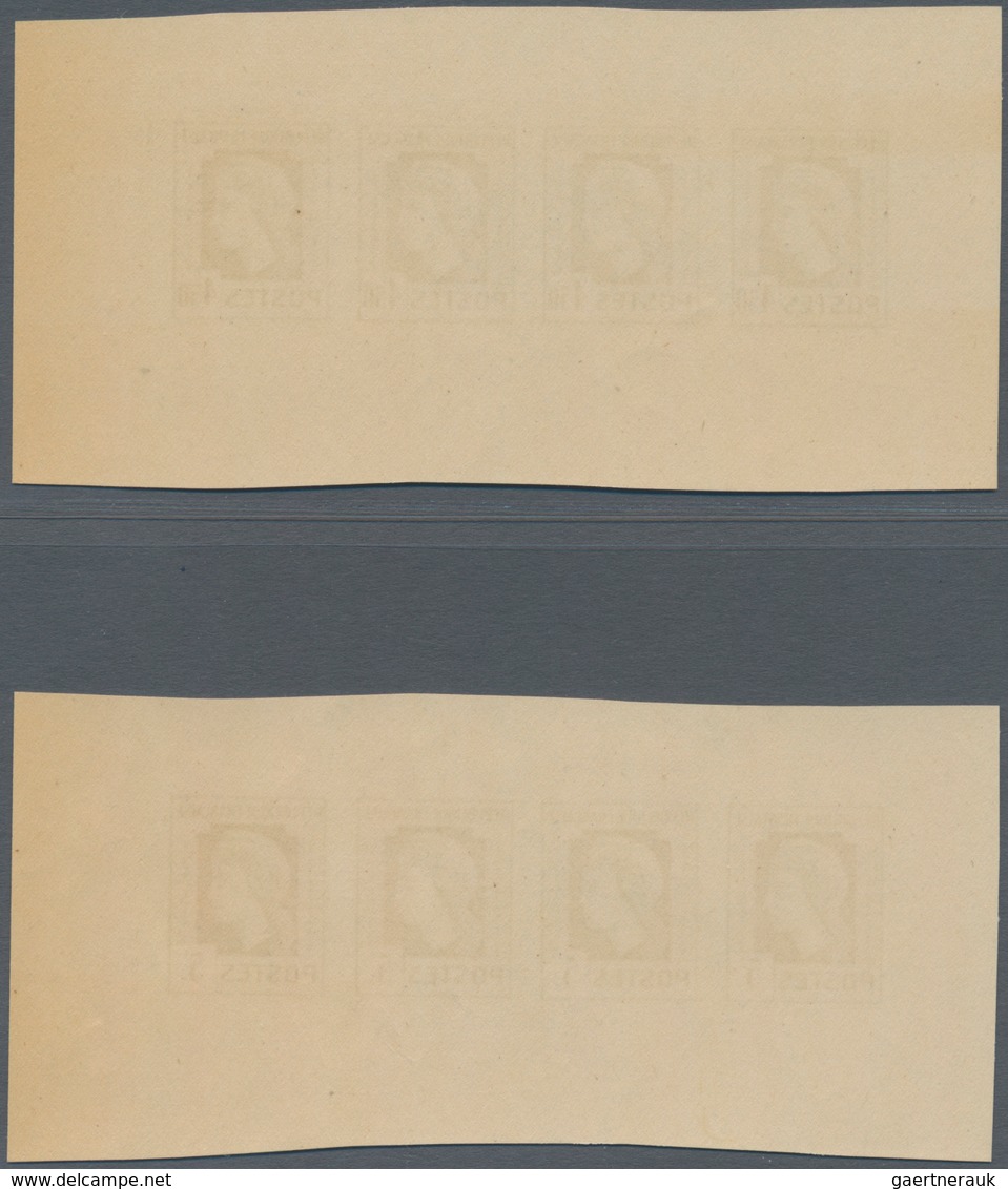 Frankreich: 1944, Definitives "Marianne", Not Issued, Group Of Ten Imperforated Panes Of Four Stamps - Ungebraucht