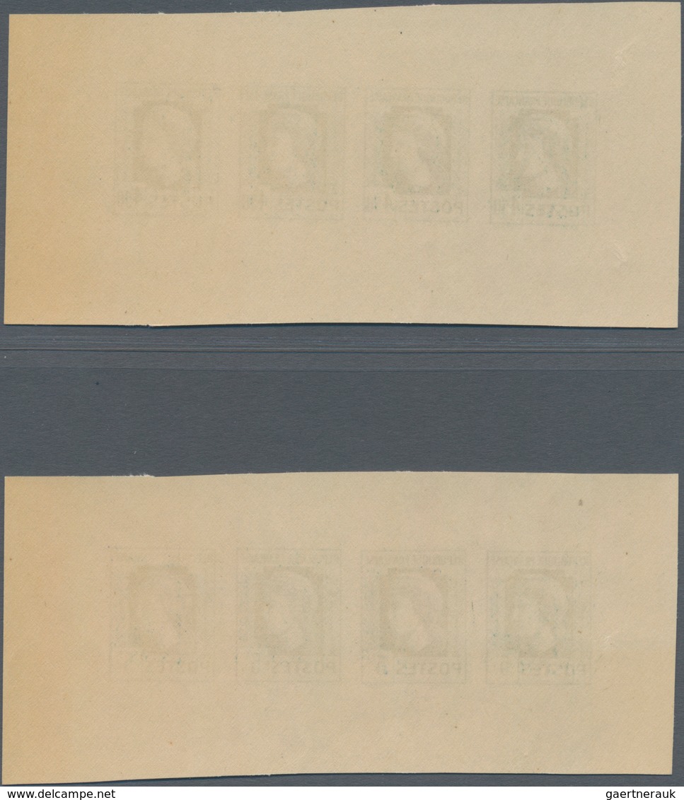 Frankreich: 1944, Definitives "Marianne", Not Issued, Group Of Ten Imperforated Panes Of Four Stamps - Ungebraucht