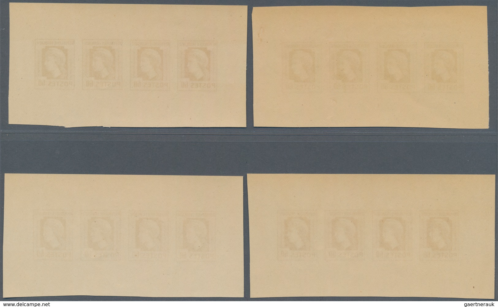 Frankreich: 1944, Definitives "Marianne", Not Issued, 60c., Group Of Five Imperforated Panes Of Four - Ungebraucht