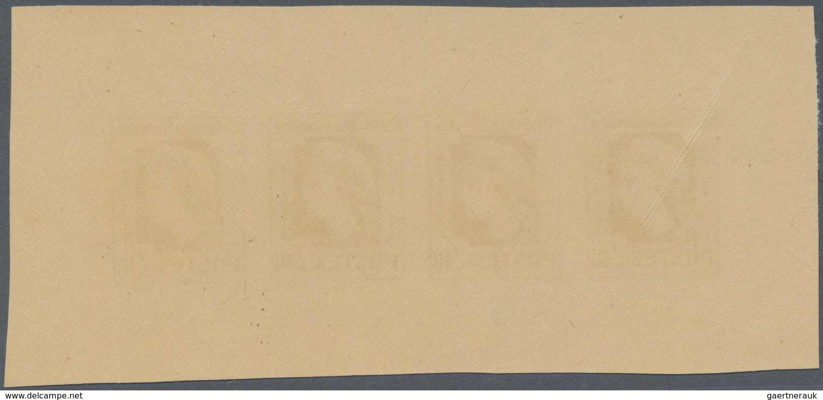 Frankreich: 1944, Definitives "Marianne", Not Issued, 2.40fr., Group Of Five Imperforated Panes Of F - Ungebraucht