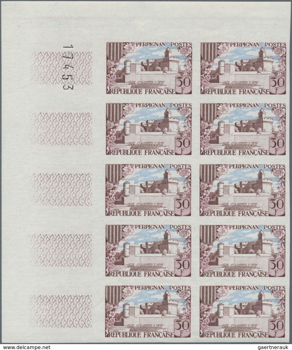 Frankreich: 1959, 300 Years Pyrenees, Avesnes-sur-Helpe And Perpignan At France Complete Set Of Thre - Ungebraucht