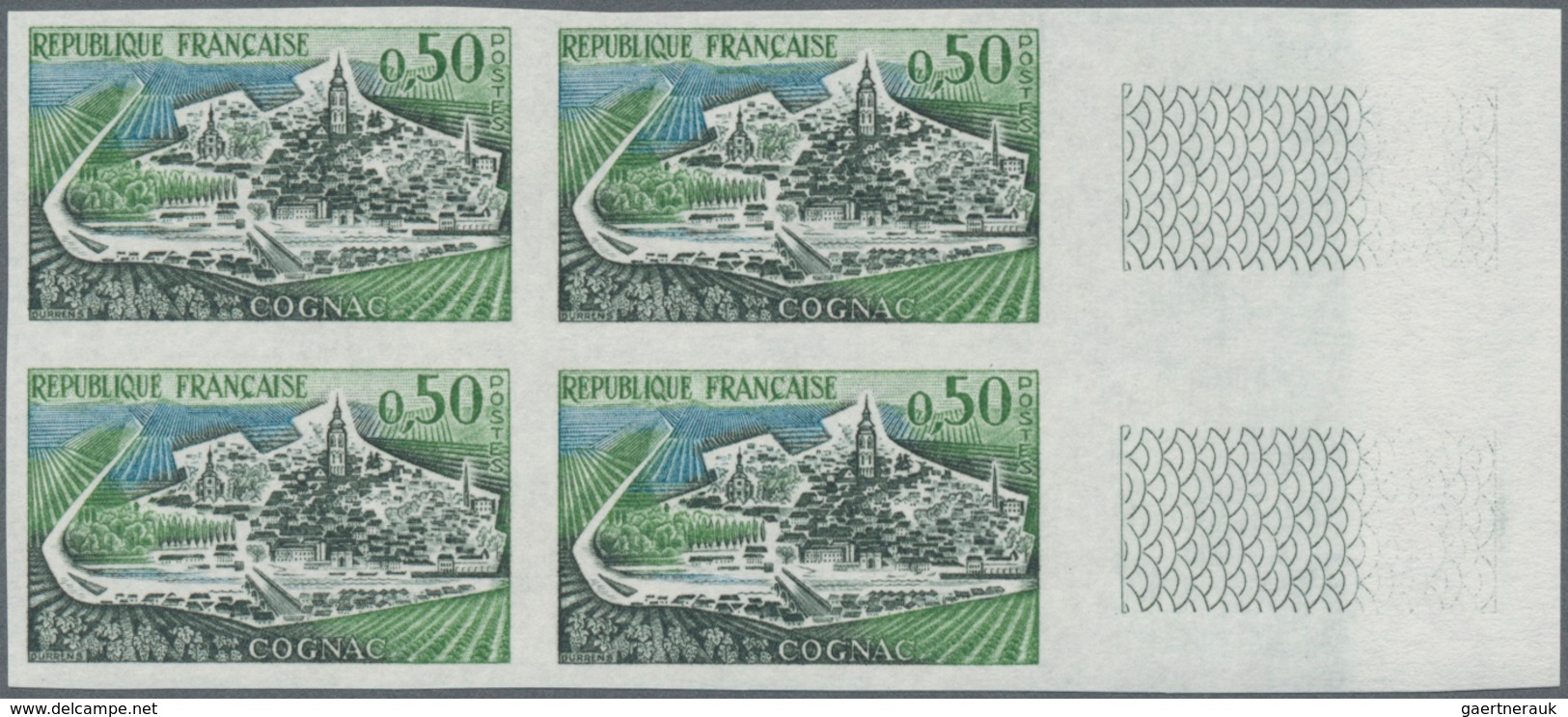 Frankreich: 1961/1962, Landscapes Complete Set Of Eight 0.15fr. Saint-Paul, 0.30fr. Arcachon, 0.45fr - Ungebraucht