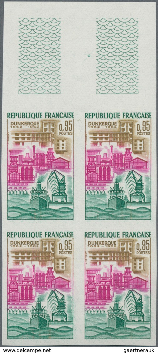 Frankreich: 1961/1962, Landscapes Complete Set Of Eight 0.15fr. Saint-Paul, 0.30fr. Arcachon, 0.45fr - Ungebraucht