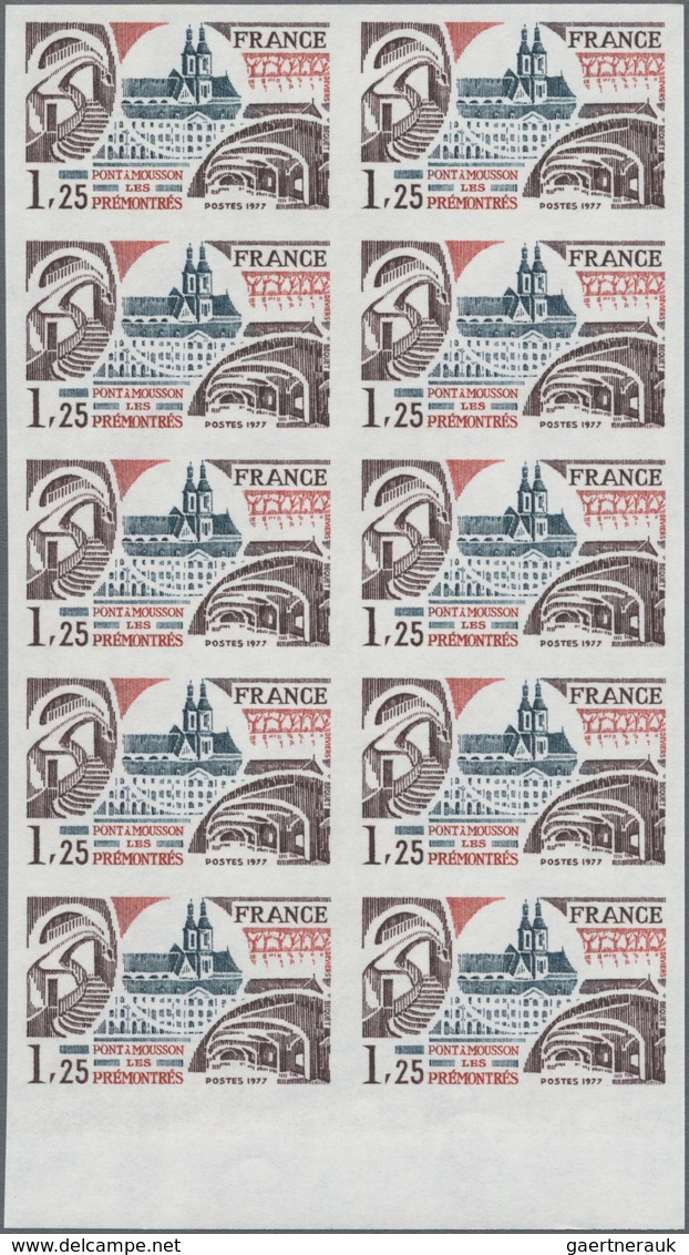 Frankreich: 1977, Tourism Complete Set Of Three 1.25fr. Ponta-Mousson, 1.40fr. Saint-Amand-les-Eaux - Ungebraucht