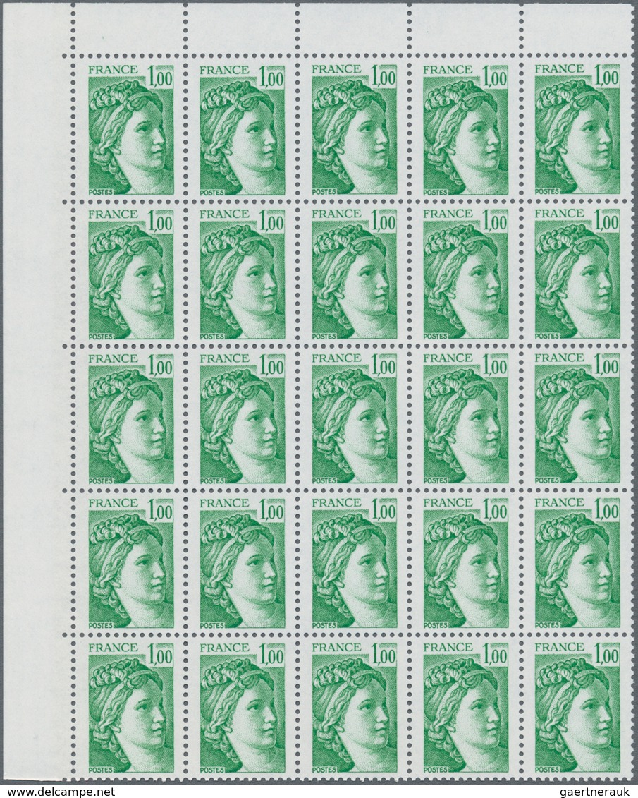 Frankreich: 1978, Definitives "Sabine De Gandon", MISSING PHOSPHOR (BRILLIANT GUM), 0.80fr.-2.10fr., - Ungebraucht