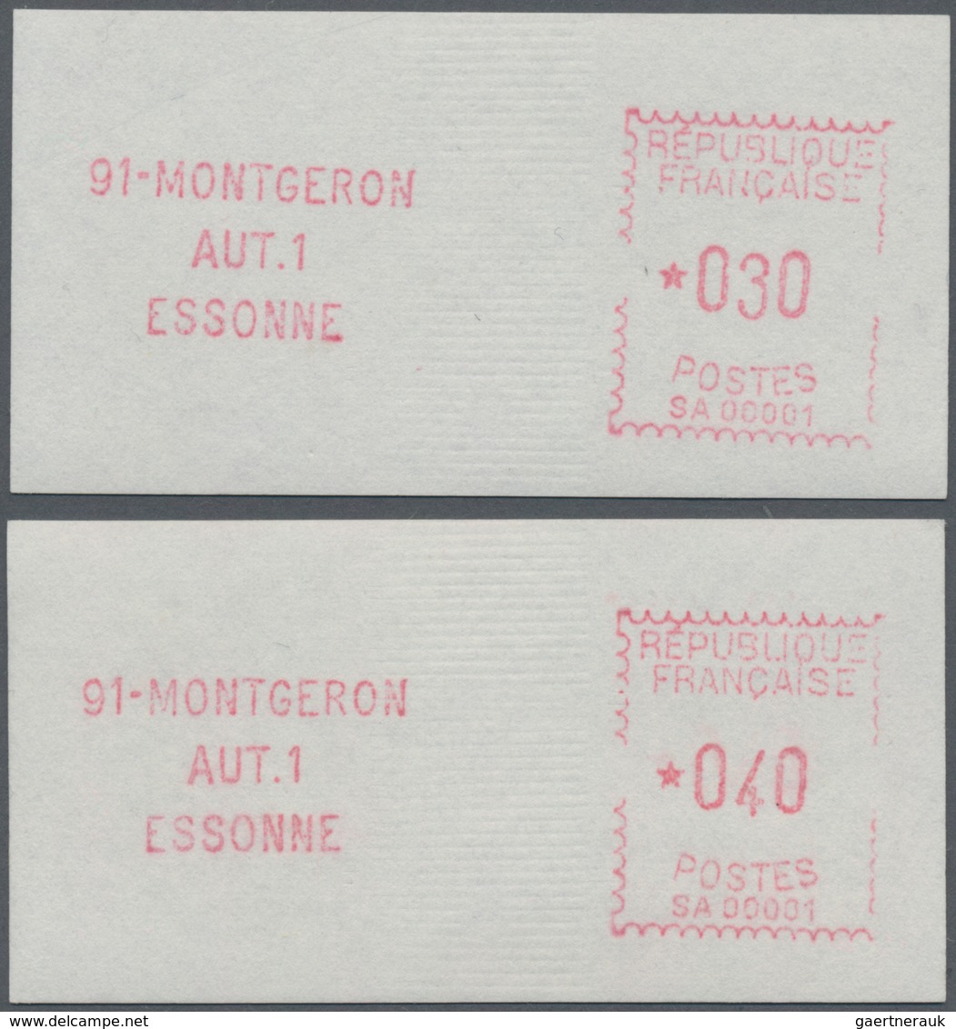 Frankreich - Automatenmarken: 1969, 3 July, Montgeron, 30c. And 40c., Set Of Two Stamps Mint Never H - Sonstige & Ohne Zuordnung