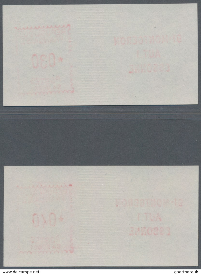 Frankreich - Automatenmarken: 1969, 3 July, Montgeron, 30c. And 40c., Set Of Two Stamps Mint Never H - Sonstige & Ohne Zuordnung