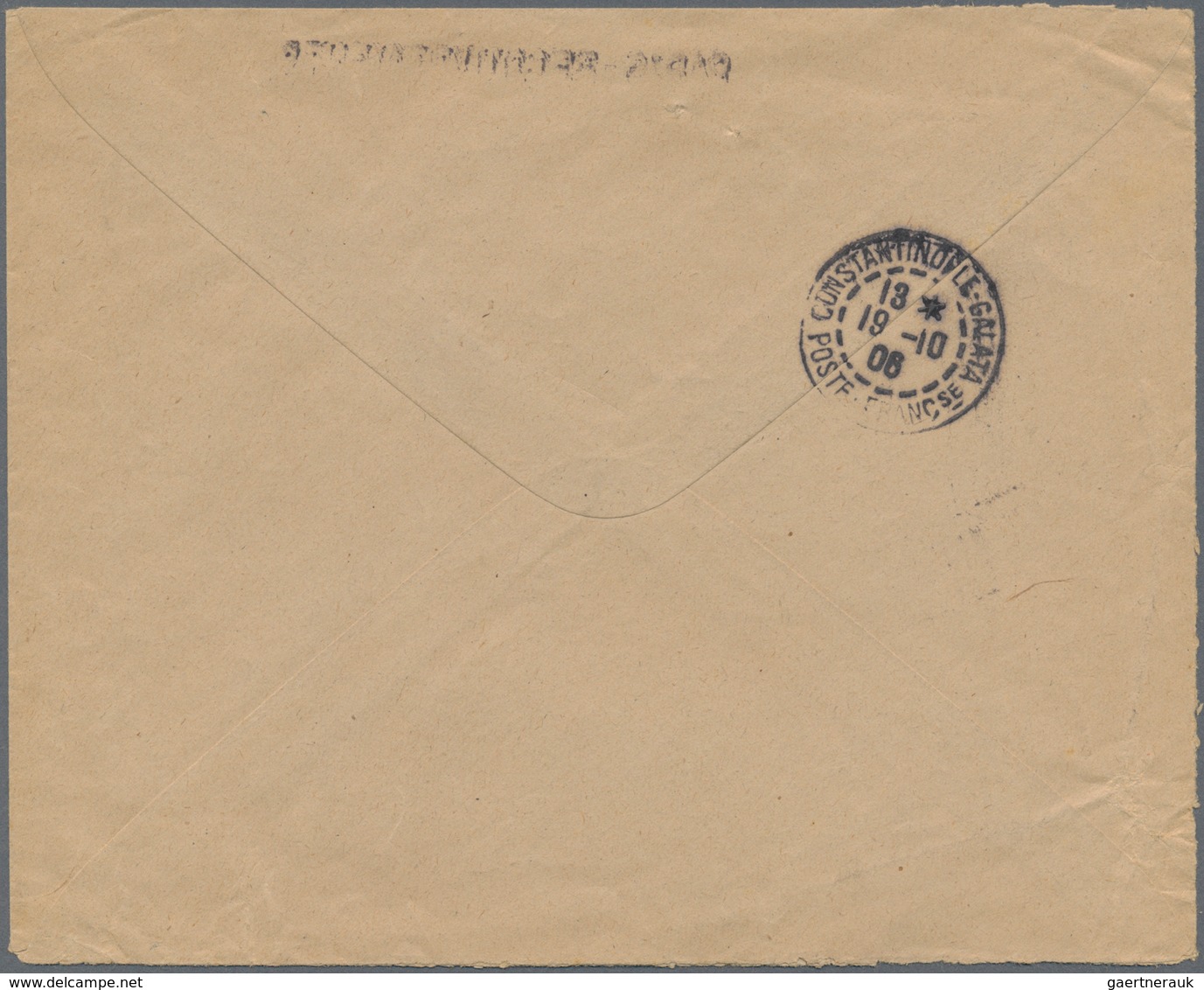 Frankreich - Portomarken: 1906, Post Official Pre-print Cover From Paris To Constantinopel, There Wr - 1960-.... Gebraucht