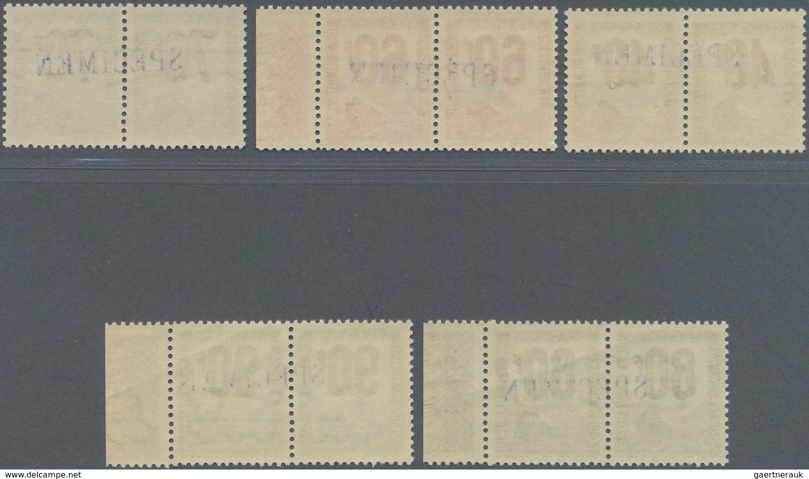 Frankreich - Postpaketmarken: 1944/1947, Parcel Post Stamps (train With Steam Locomotive - Societe N - Other & Unclassified