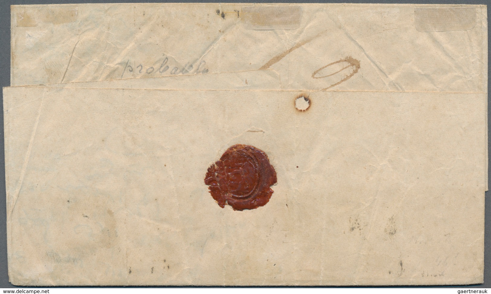 Französische Post In Ägypten - Alexandria: 1859, Empire Nd 10c. Bistre, 20c. Blue, 40c. Orange And 8 - Other & Unclassified