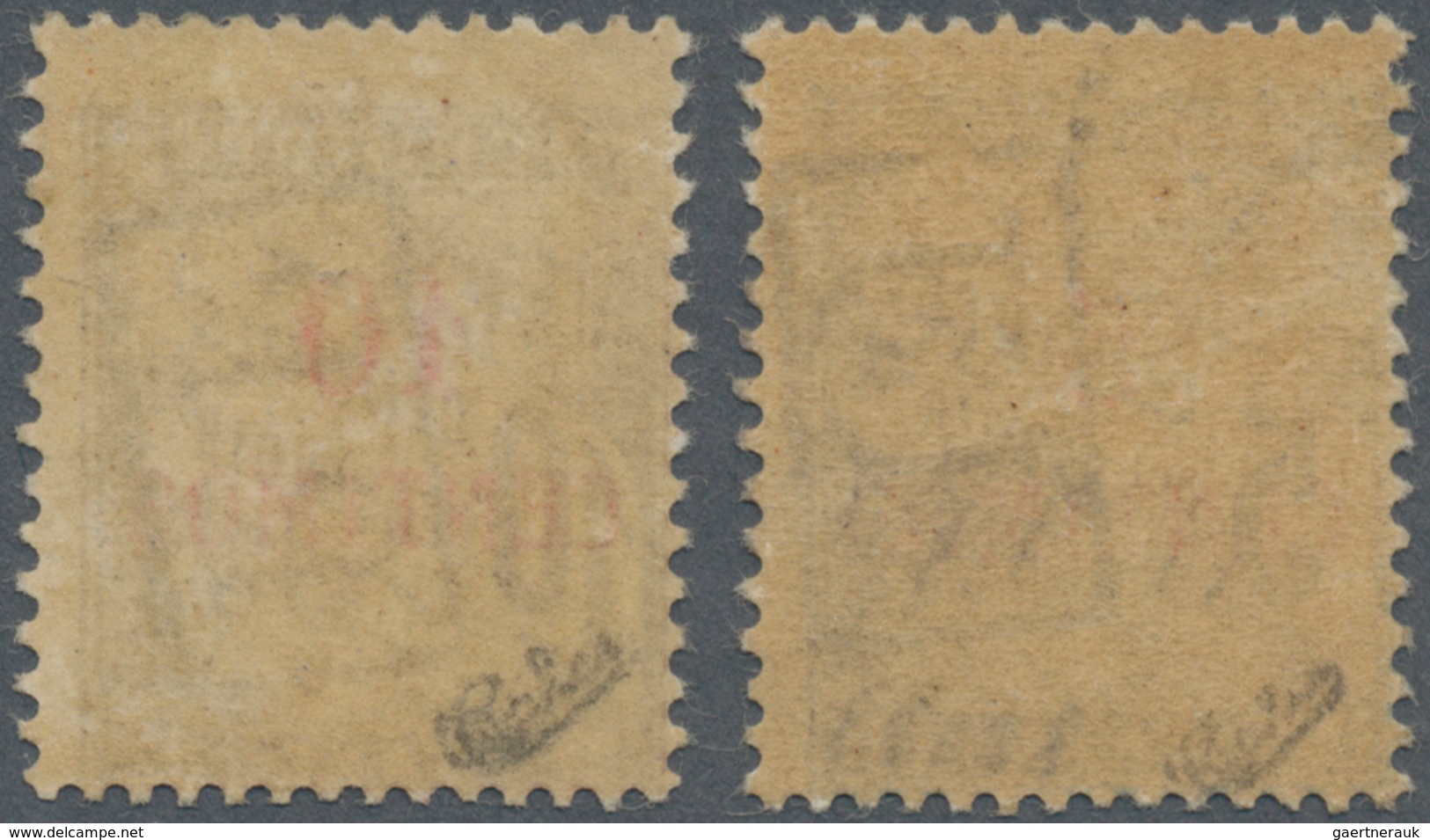 Französische Post In Marokko: 1903, 5 C. On 5 C. Light Blue And 10 C. On 10 C. Black-brown, Postage - Other & Unclassified