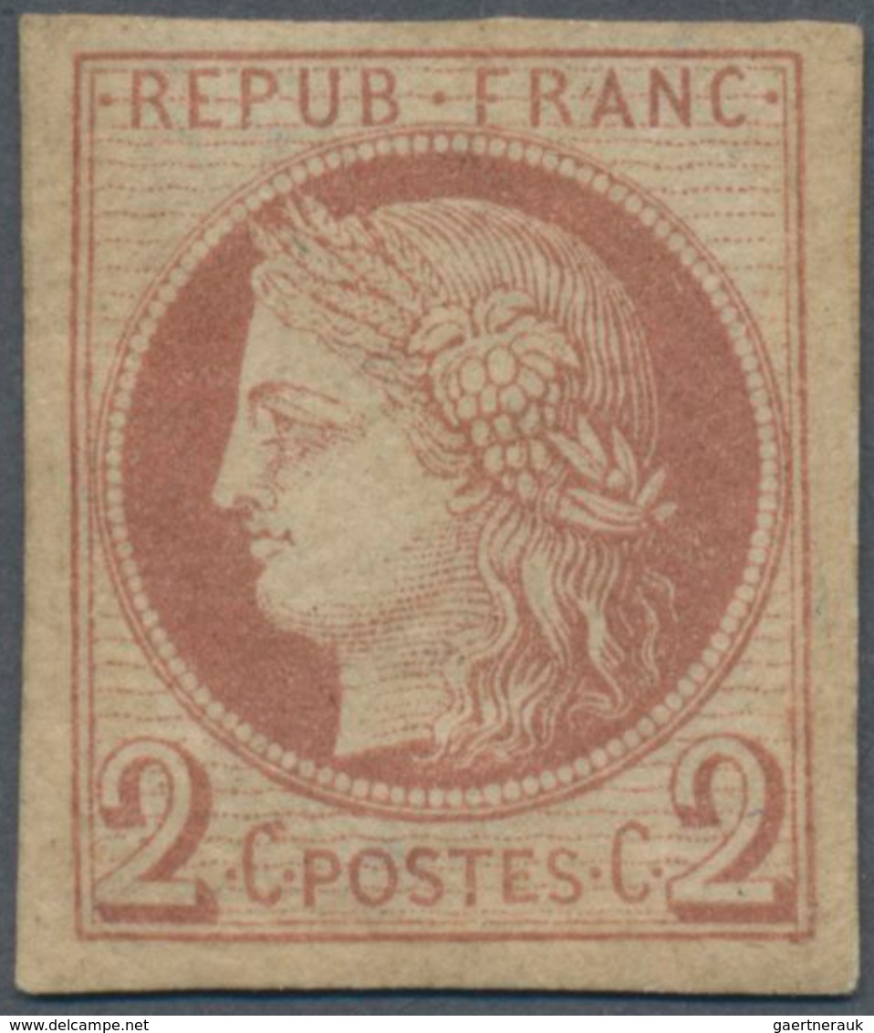 Französische Kolonien - Allgemeine Ausgabe: 1876, Ceres 2c. Red-brown, Fresh Colour, Full Margins, M - Other & Unclassified