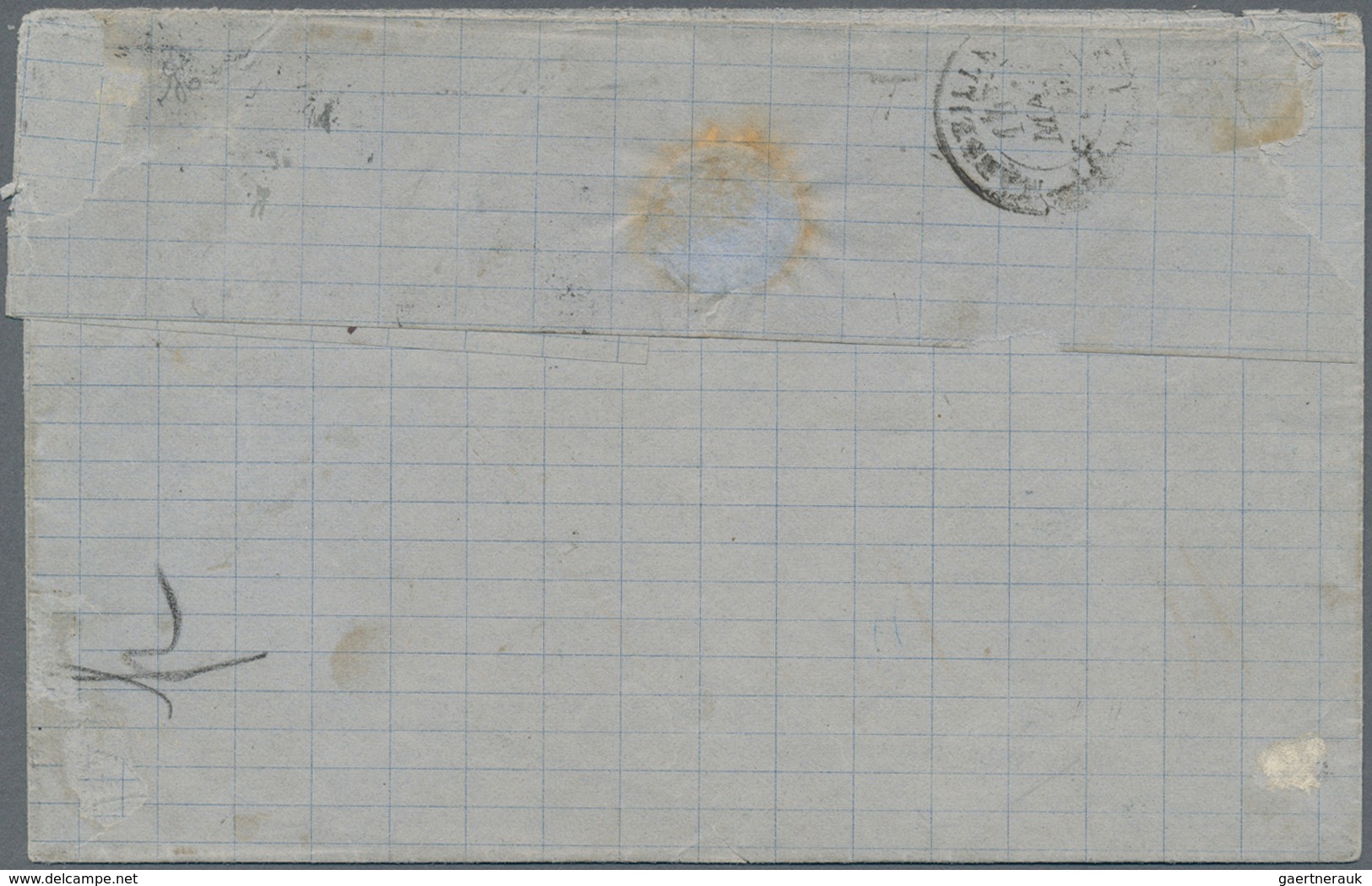 Französische Kolonien - Allgemeine Ausgabe: 1880, 25 C Blue Single Franking On Folded Letter From St - Other & Unclassified