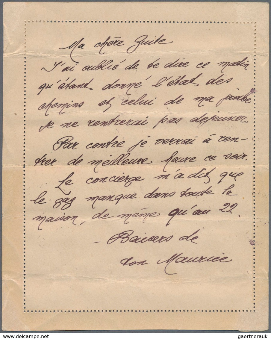 Frankreich - Ganzsachen: 1906 Commercially Used Uprated And Revalued Postal Stationery Lettercard Wi - Other & Unclassified