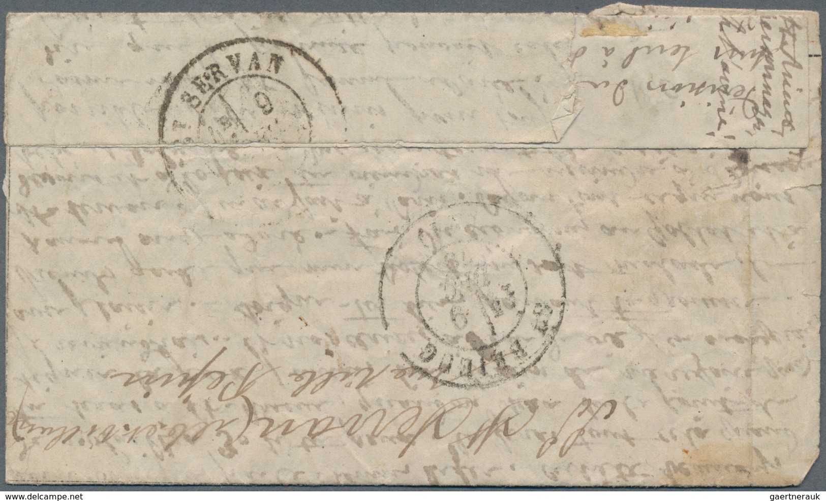 Frankreich - Ballonpost: 1870, 24 November, "VILLE D'ORLEANS", Letter Franked With Siege 20c. Blue, - 1960-.... Briefe & Dokumente
