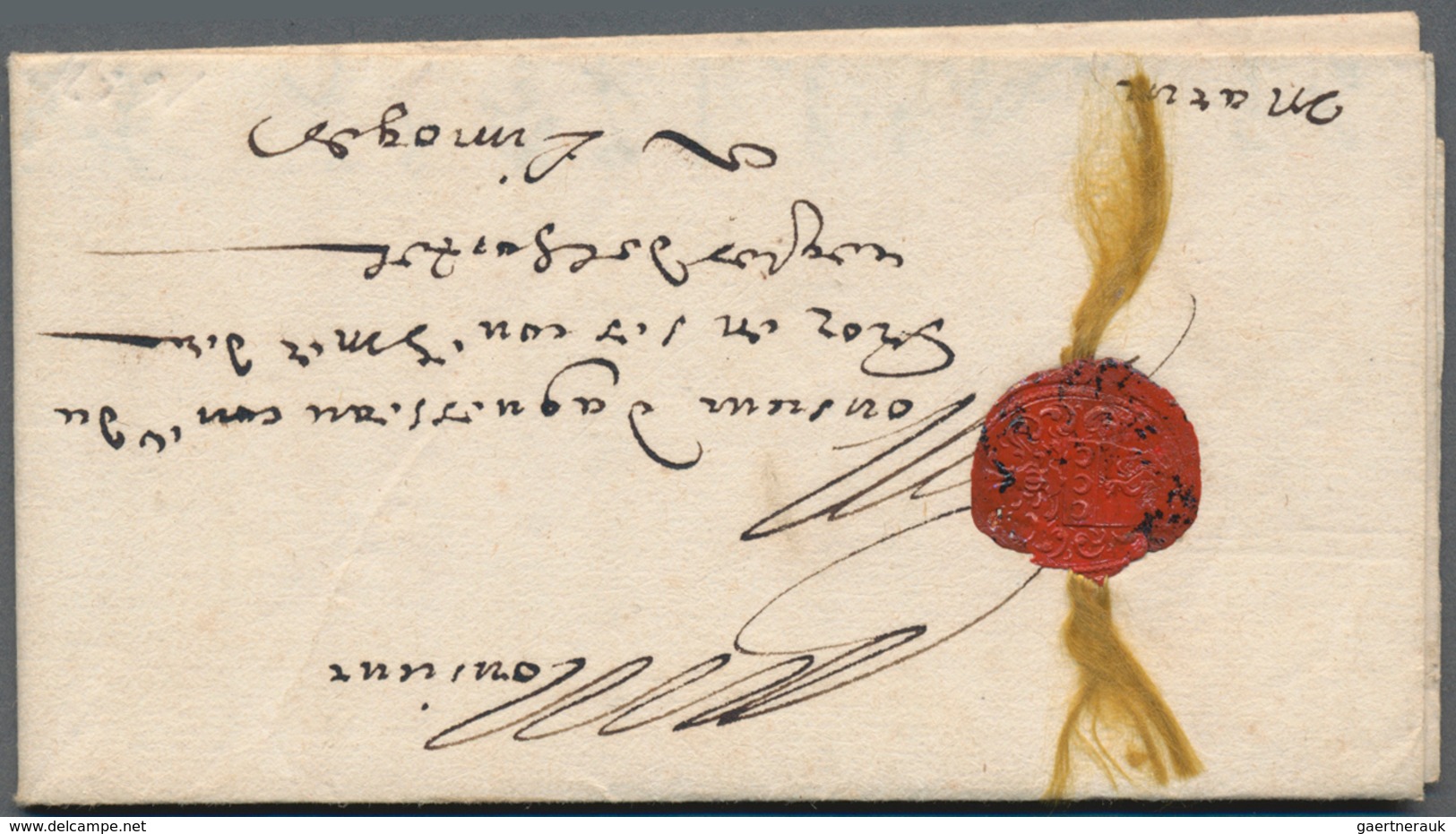 Frankreich - Besonderheiten: 1667, Folded Entire Written 8th August 1667 To Limoges With Wax Seal (w - Other & Unclassified