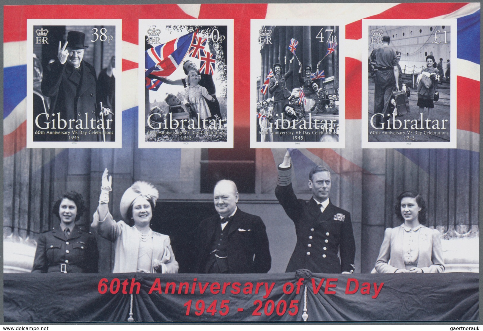 Gibraltar: 2005. IMPERFORATE Souvenir Sheet Of 4 For The Issue "60th Anniversary Of The End Of The S - Gibraltar