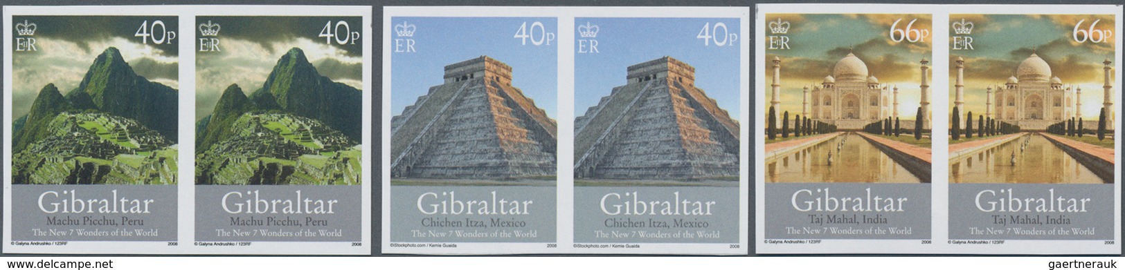 Gibraltar: 2008, The New 7 Wonders Of The World Complete Set Of Seven (Christ Redeemer Brazil, Colos - Gibraltar