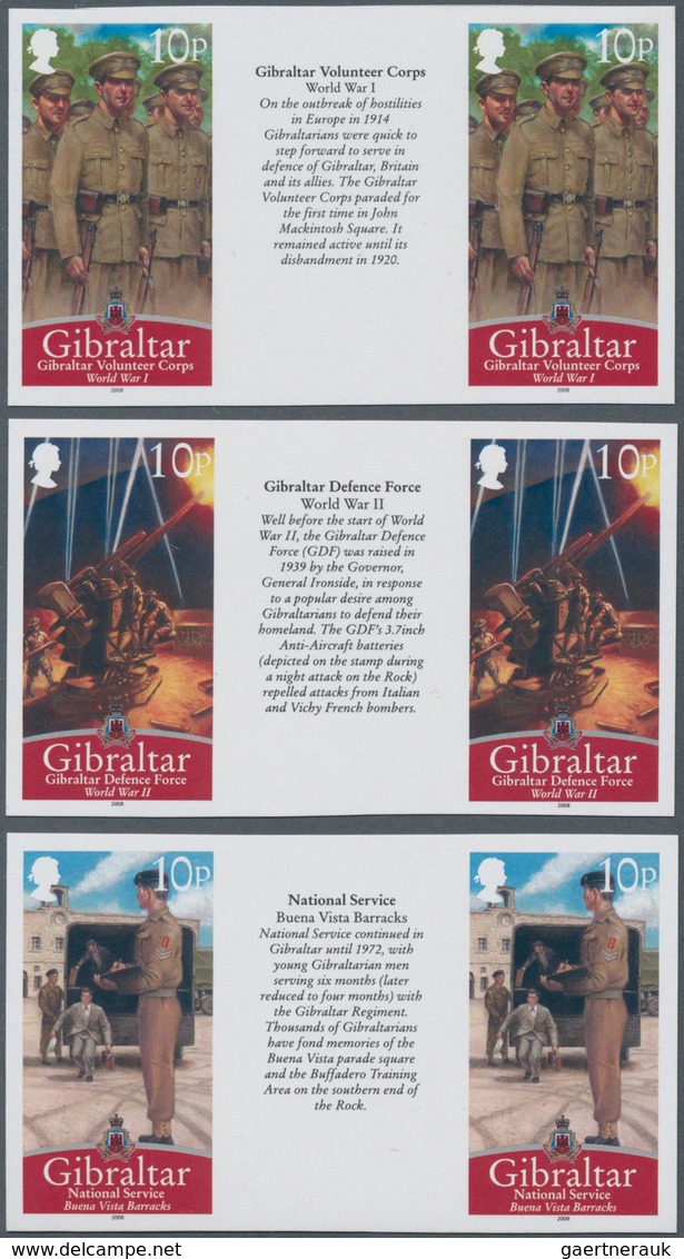 Gibraltar: 2008, Soldiers Of Different Royal Gibraltar Regiments Etc. Complete Set Of Ten In Horizon - Gibraltar