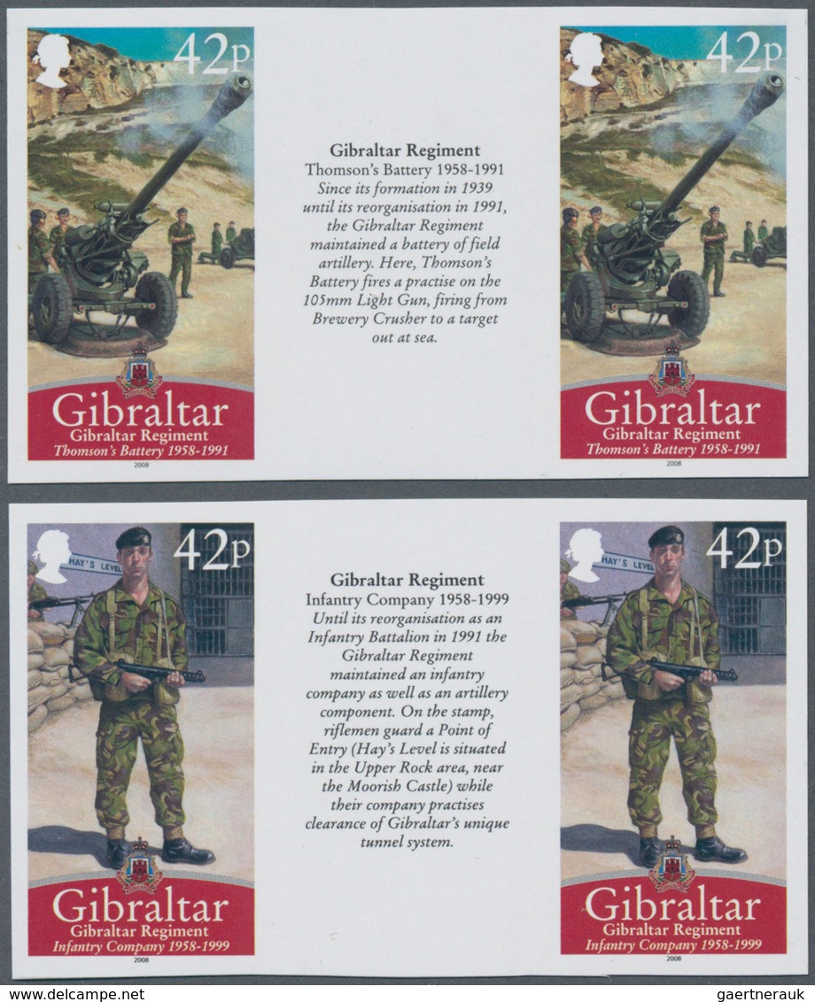 Gibraltar: 2008, Soldiers of different Royal Gibraltar Regiments etc. complete set of ten in horizon