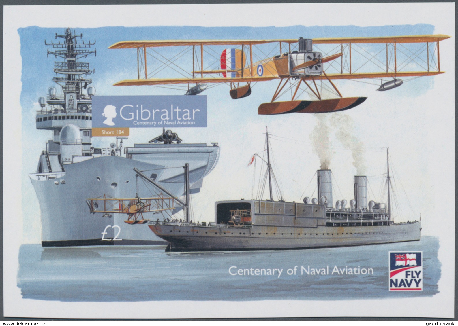 Gibraltar: 2009, Centenary Of Naval Aviation Complete IMPERFORATE Set Of Six (different Biplanes Etc - Gibraltar