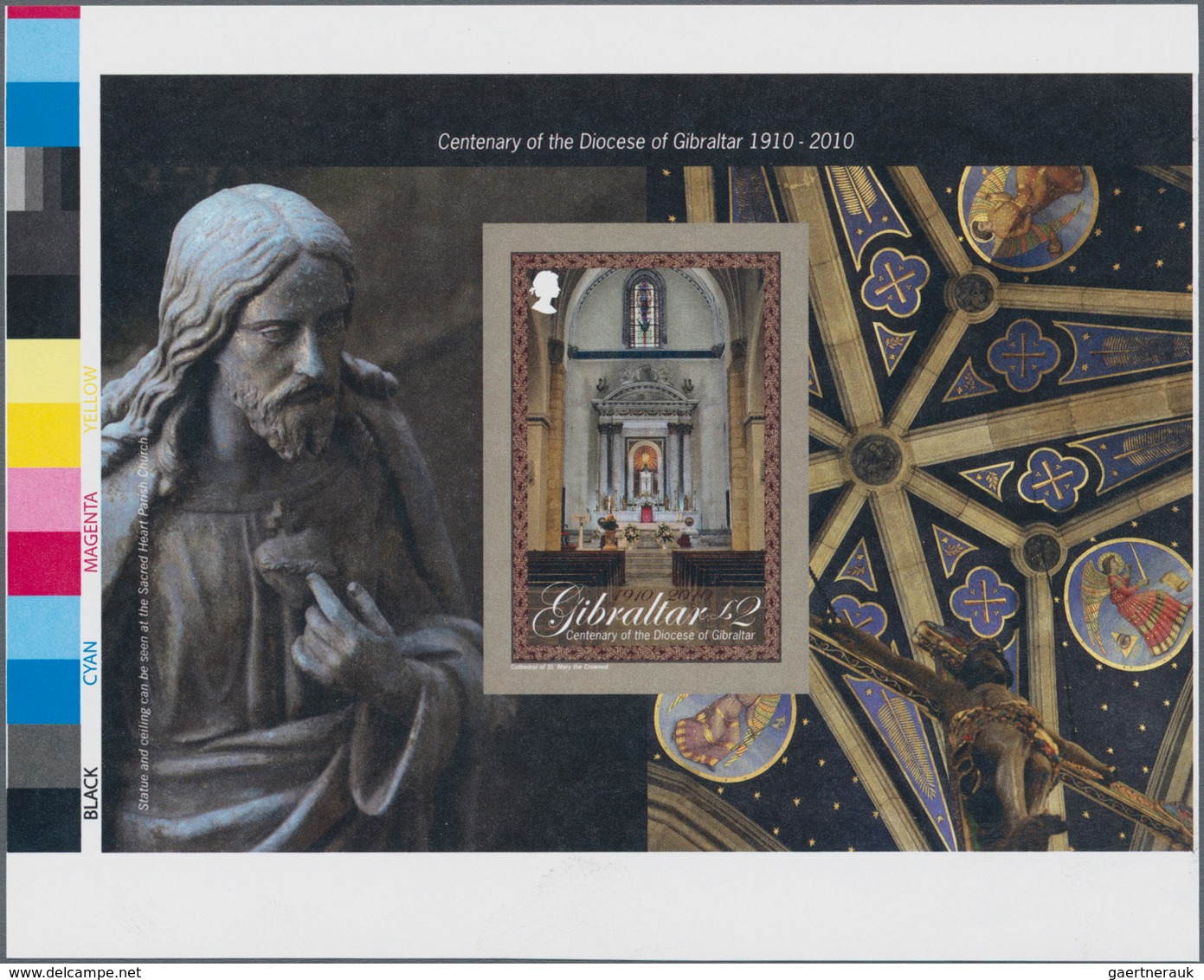 Gibraltar: 2010, Centenary Of The Diocese Of Gibraltar IMPERFORATE Miniature Sheet (view Of The Angl - Gibraltar