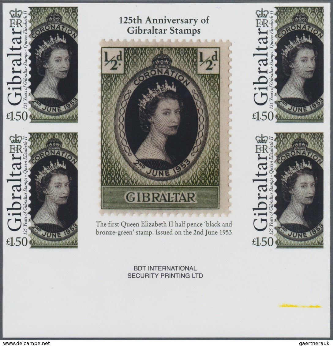 Gibraltar: 2011. Imperforate Block Of 2 Horizontal Gutter Pairs (4 Stamps) For The £1.50 Value Of Th - Gibraltar