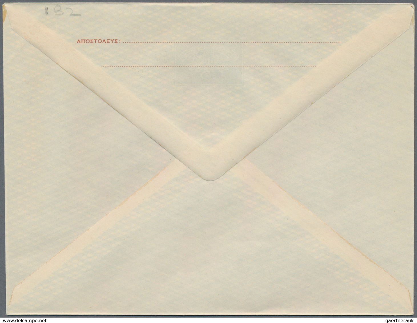 Griechenland - Griechische Besetzung Nord Epirus: 1940, Stationery Envelope 3dr. Red-brown+50lep. Ol - Nordepirus