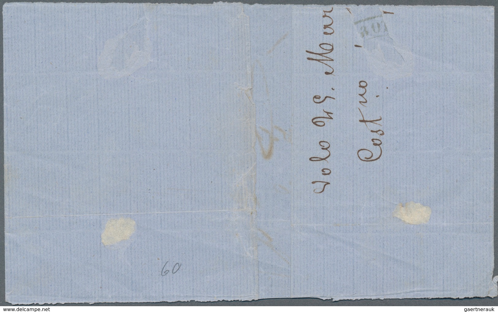Griechenland - Besonderheiten: 1874, "VOLO" Company Sender Stamp On Folded Letter (flap Up And Down - Sonstige & Ohne Zuordnung