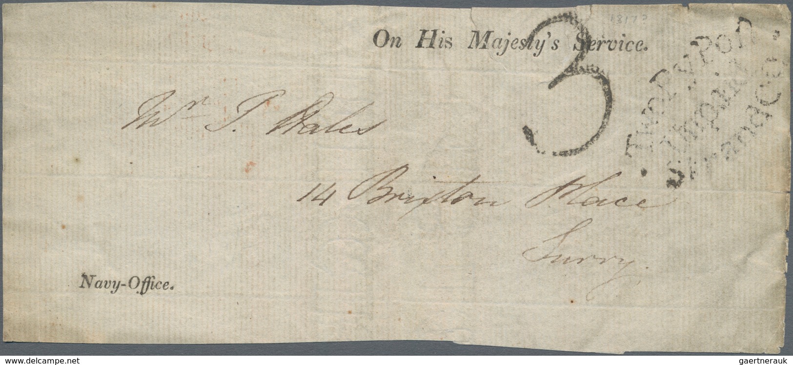 Großbritannien - Vorphilatelie: 1817 (ca.), Frontside Of A Cover To Surrey, To Southwest, Outside Of - ...-1840 Vorläufer