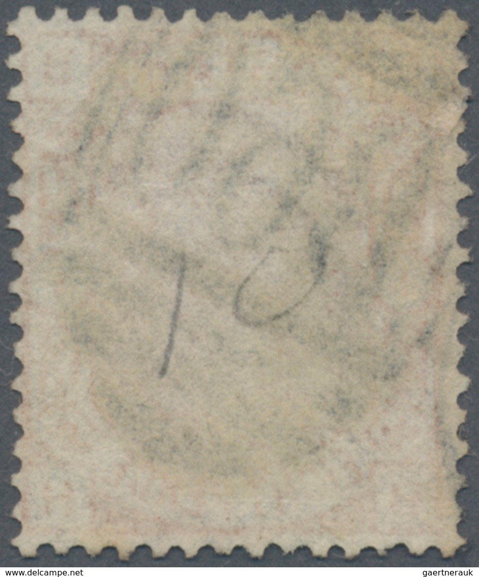 Großbritannien: 1876, QV 8d. Orange With Wmk. Large Garter Plate 1 Lettered 'HB', Fine Used With Bar - Sonstige & Ohne Zuordnung