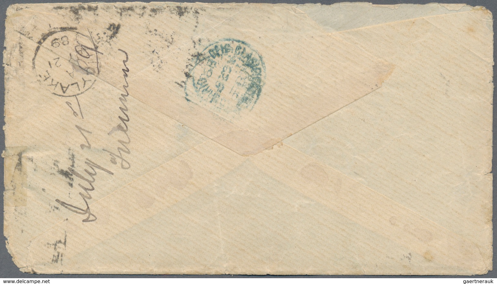 Großbritannien: 1889 Destination Argentina: Cover Sent From Hoylake To Tucuman, Argentina And Posted - Autres & Non Classés