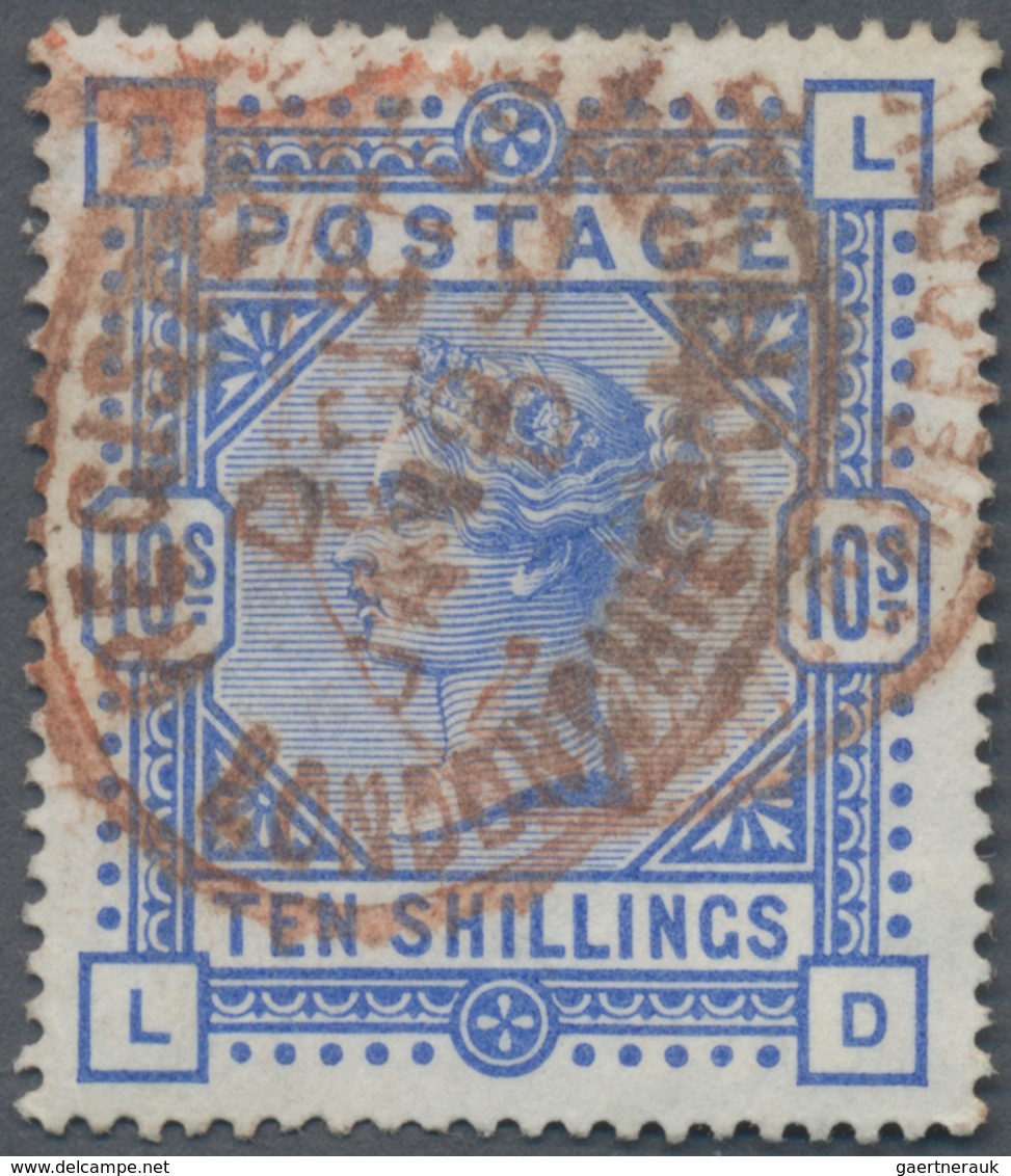 Großbritannien: 1883/1884, 10s. Ultramarine, Fresh Colour And Well Perforated, Fine Used Copy Oblit. - Sonstige & Ohne Zuordnung