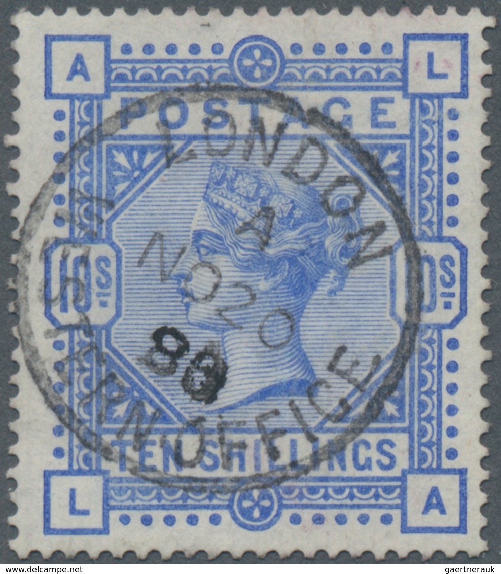 Großbritannien: 1883, 10s. Ultramarine, Fresh Colour And Well Perforated, Faint Indication Of Diagon - Sonstige & Ohne Zuordnung