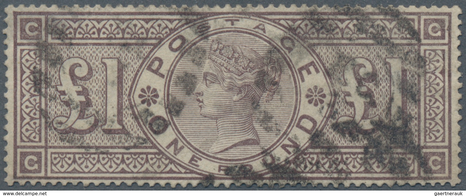 Großbritannien: 1884 £1 Brown-lilac, Wm Three Imperial Crowns, Fine Used Copy, Well Perforated, Some - Other & Unclassified