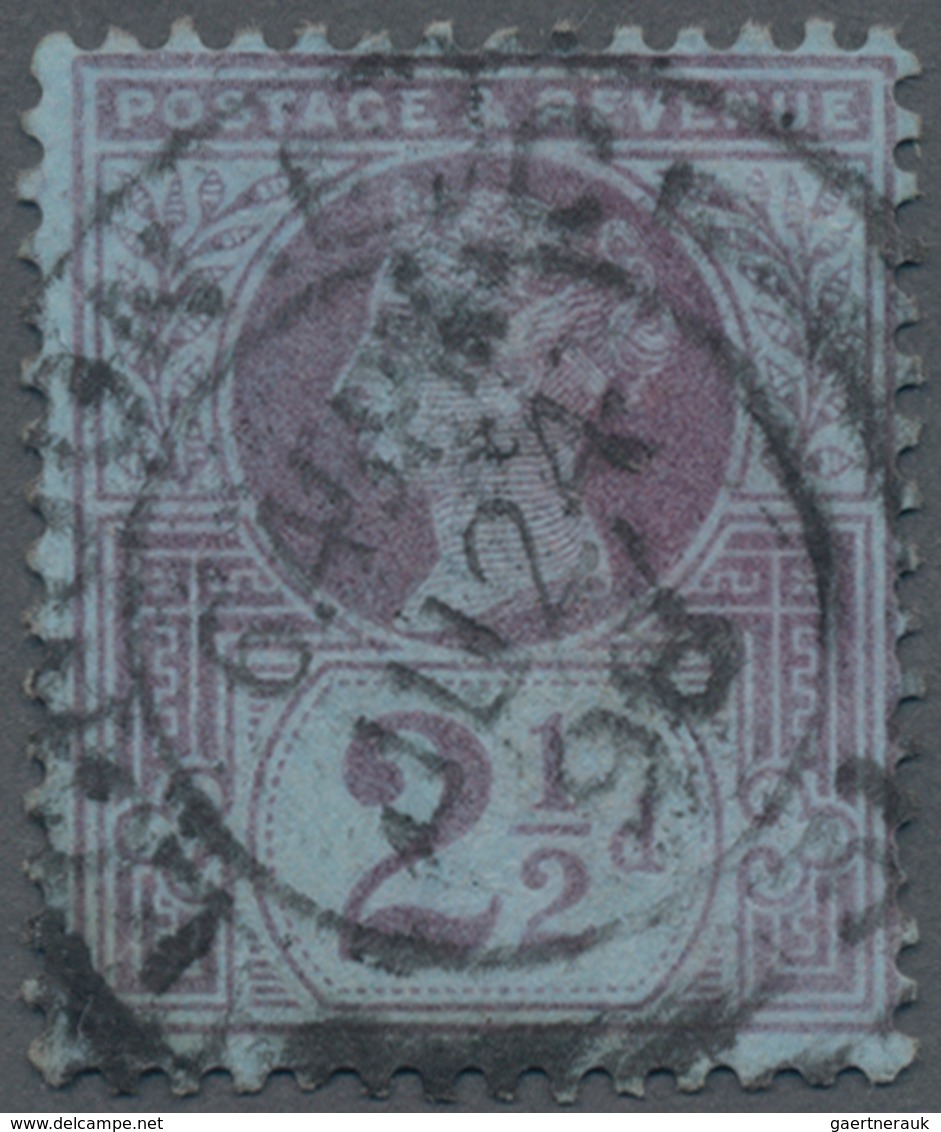 Großbritannien: 1887-92 QV 2½d. Purple/blue, Variety "WATERMARK INVERTED", Used And Cancelled By Lon - Sonstige & Ohne Zuordnung