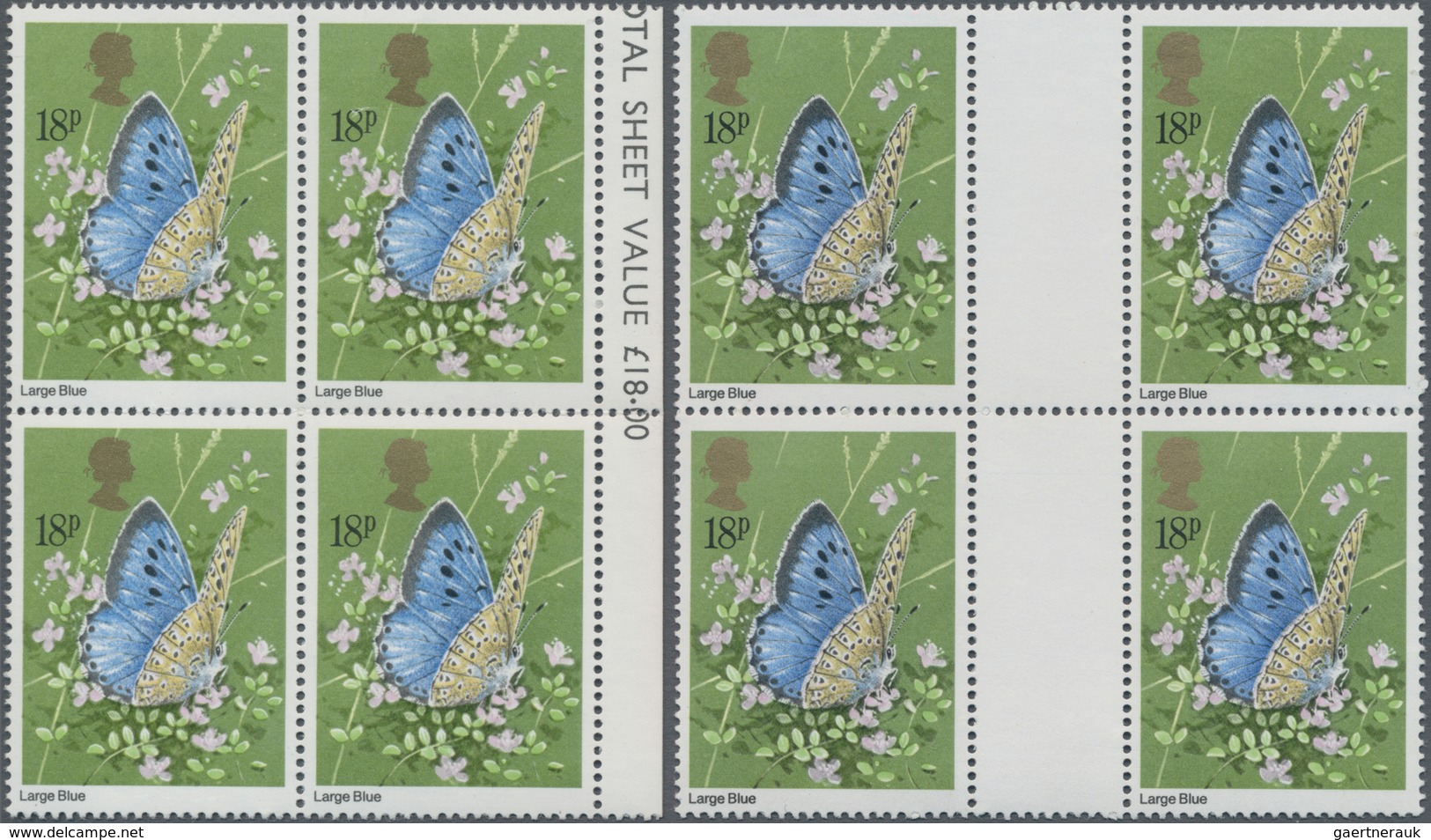 Großbritannien: 1981, Butterfly 18p. 'Large Blue (Maculinea Arion)' With SHIFTED GOLD Colour (Queen' - Sonstige & Ohne Zuordnung