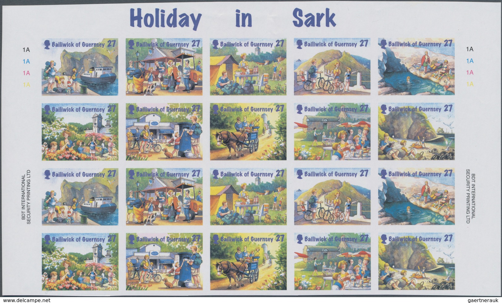 Großbritannien - Guernsey: 2002, Tourism 'Holiday In Sark' Two Complete Sets Of Ten In An IMPERFORAT - Guernsey