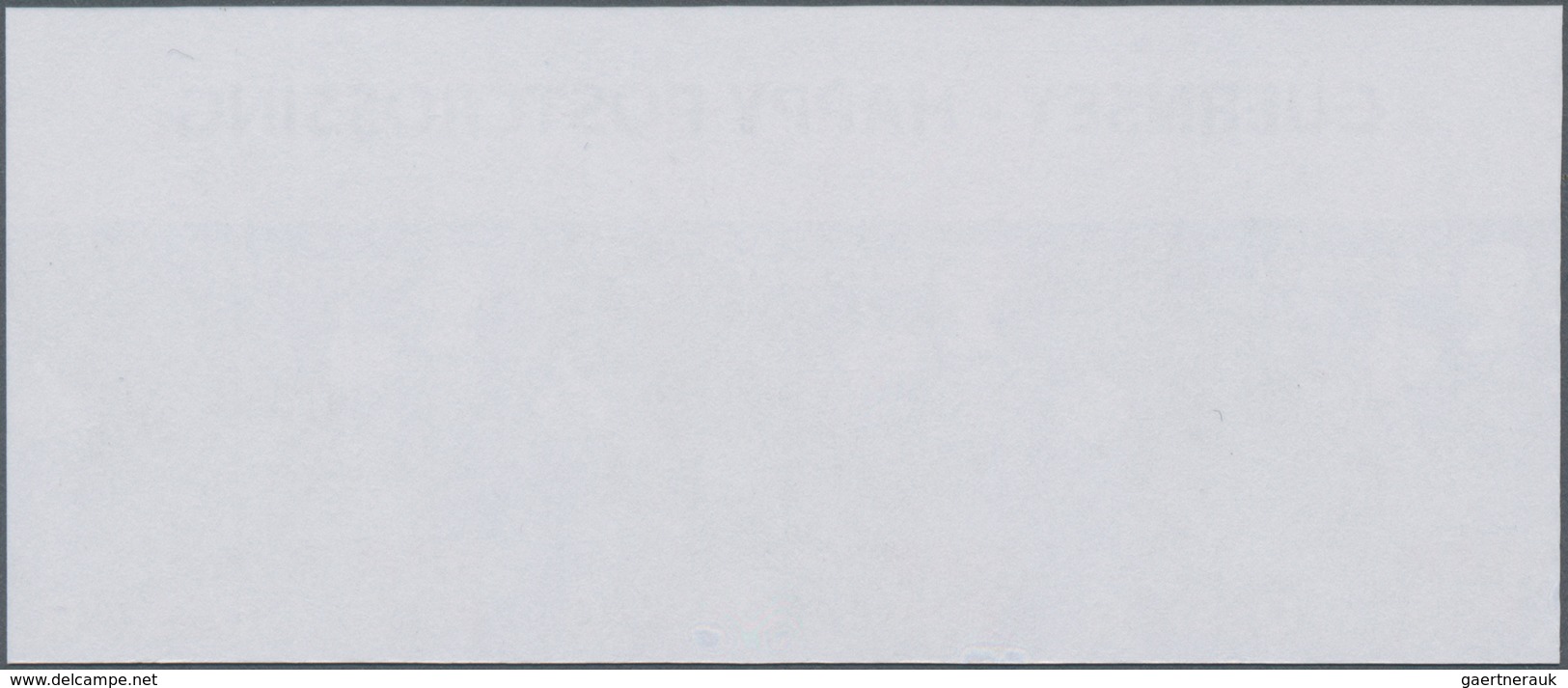 Großbritannien - Guernsey: 2014. IMPERFORATE Top Margin Horizontal Strip Of 3 For The Issue "Postcar - Guernsey